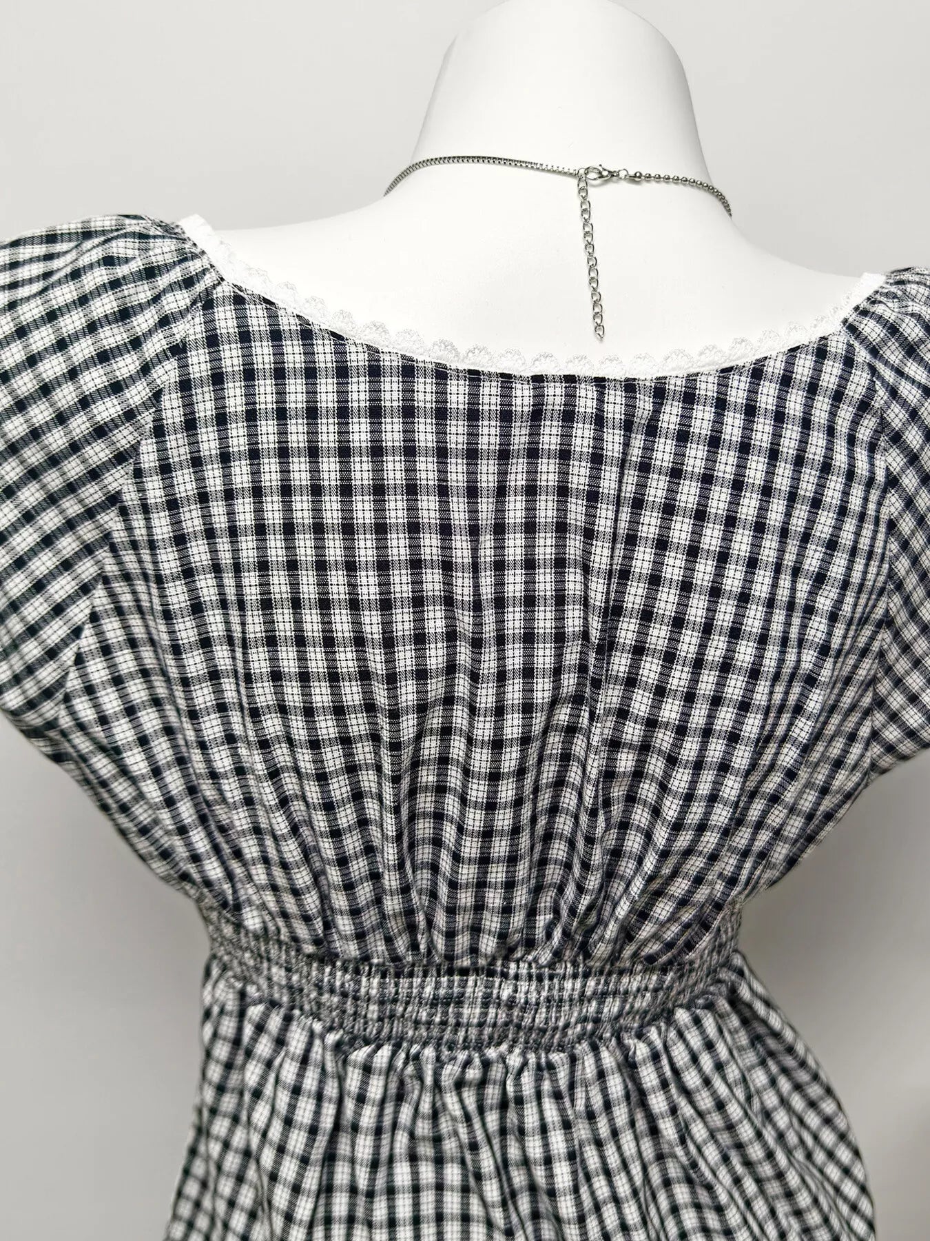 Plaid Short Sleeve Blouse