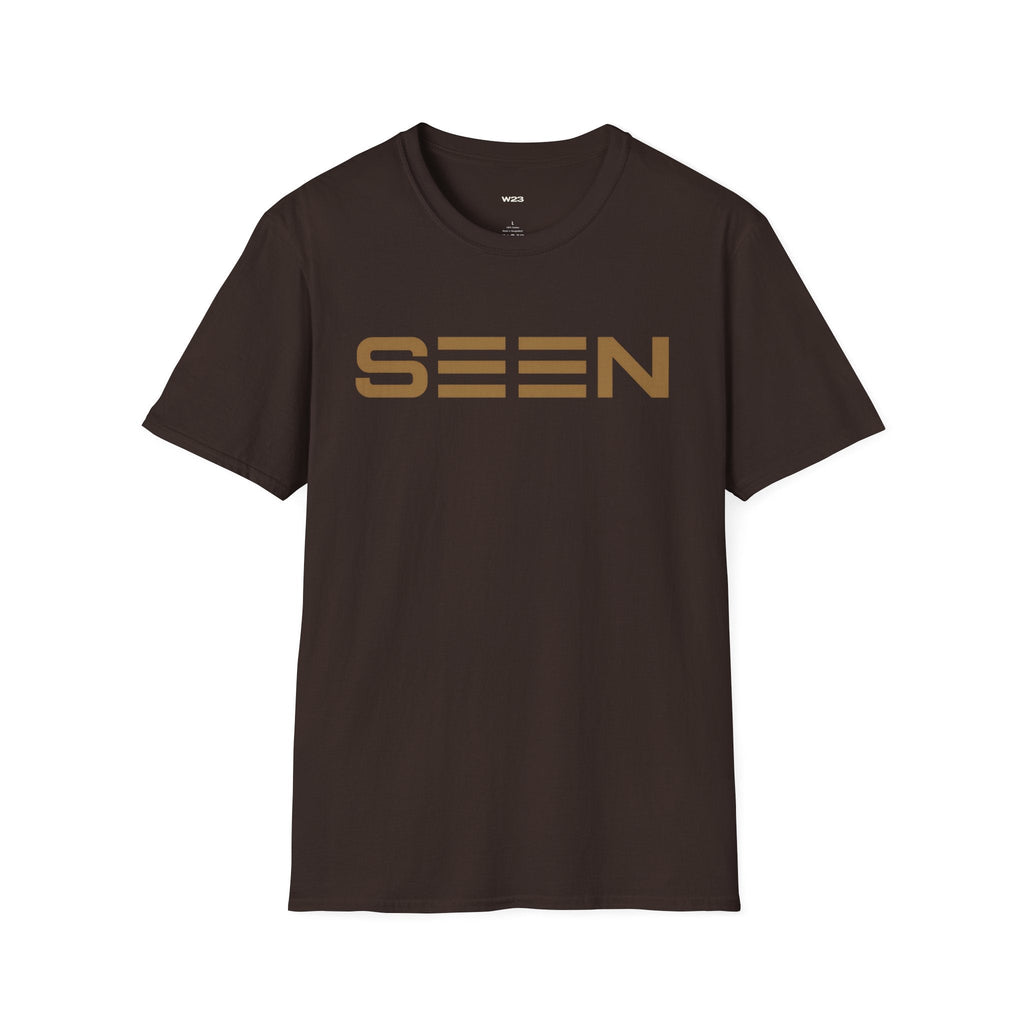 SEEN. Graphic Tee — Bold Retro Stripe Logo
