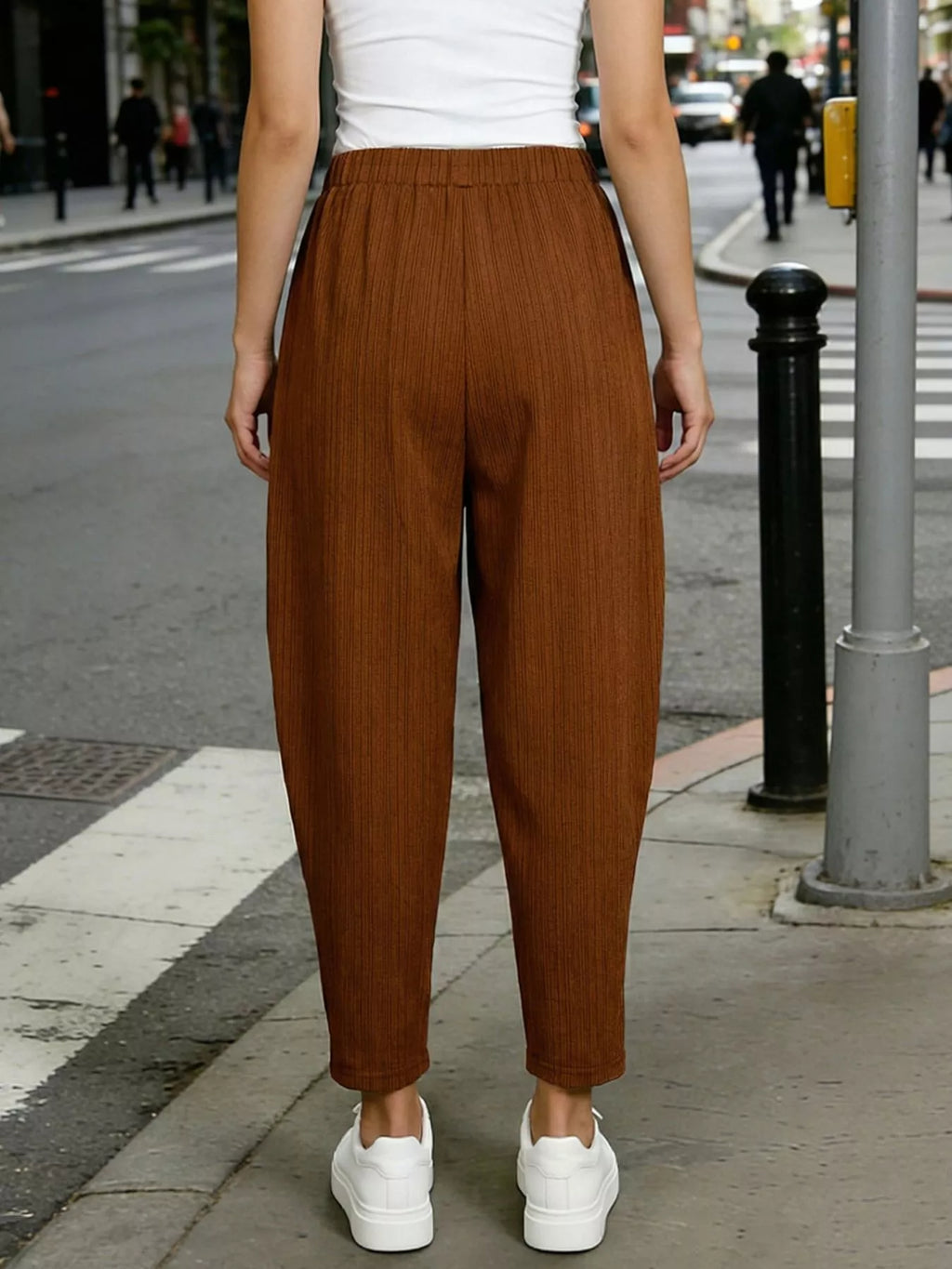 Plus Size Casual Elastic Waist Harem Pants
