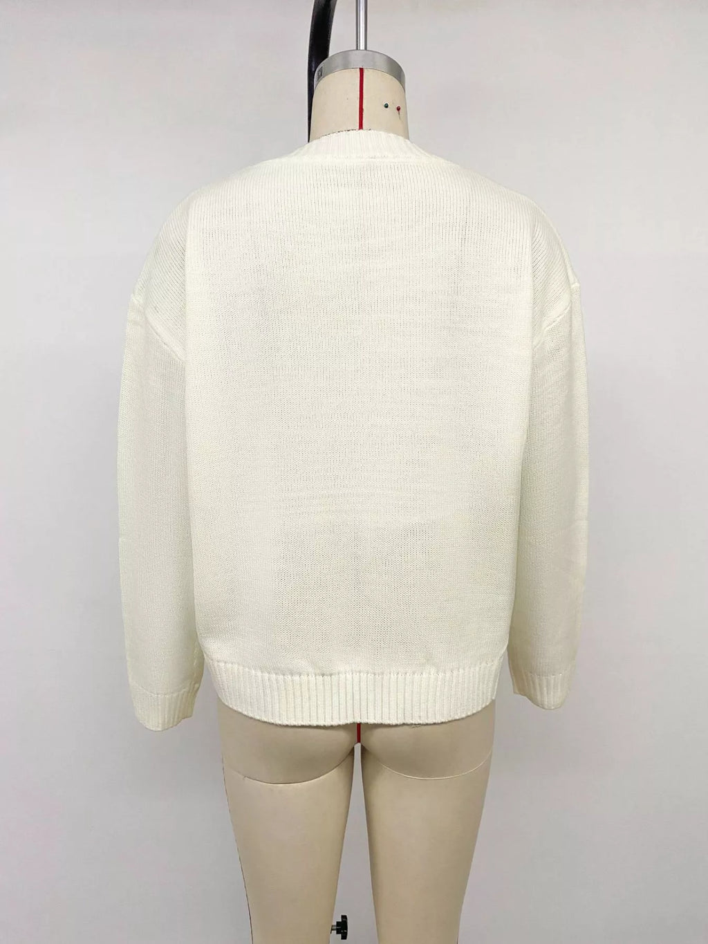 Bow Graphic Round Neck Sweater