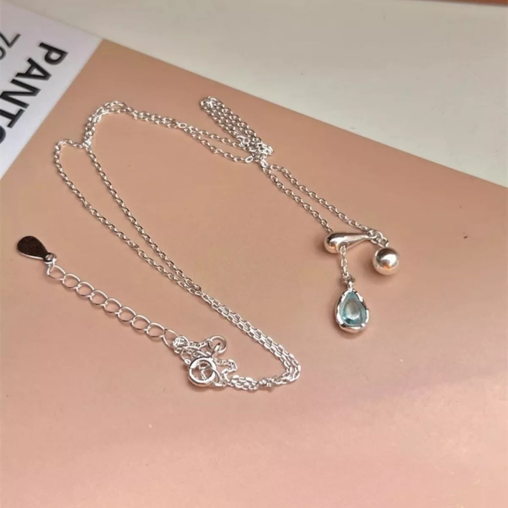 925 Sterling Silver Y-Shaped Drop Necklace