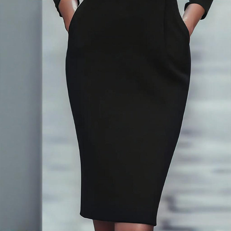 Women’s Black Bodycon Midi Dress