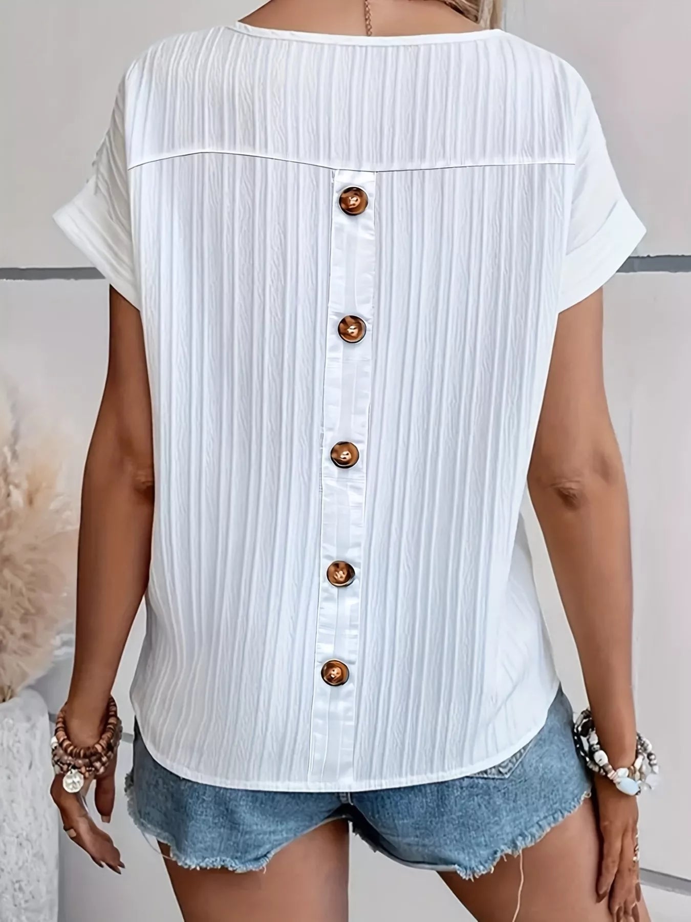 Textured Short Sleeve T-Shirt