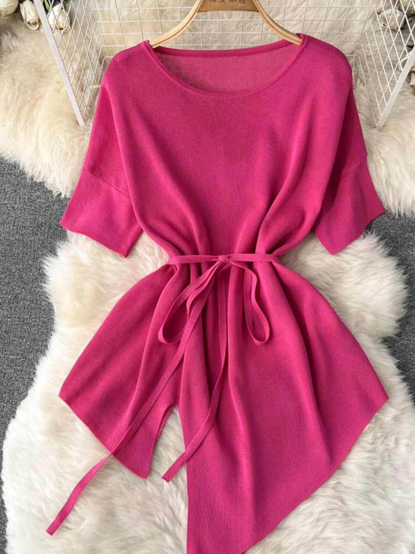 Short Sleeve Top and Wide Leg Pants Set