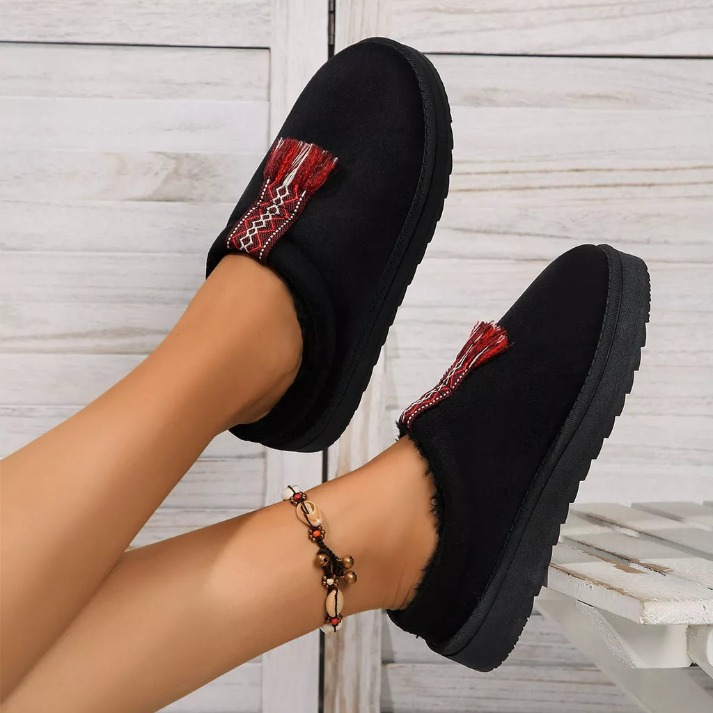 Round Toe Platform Slippers