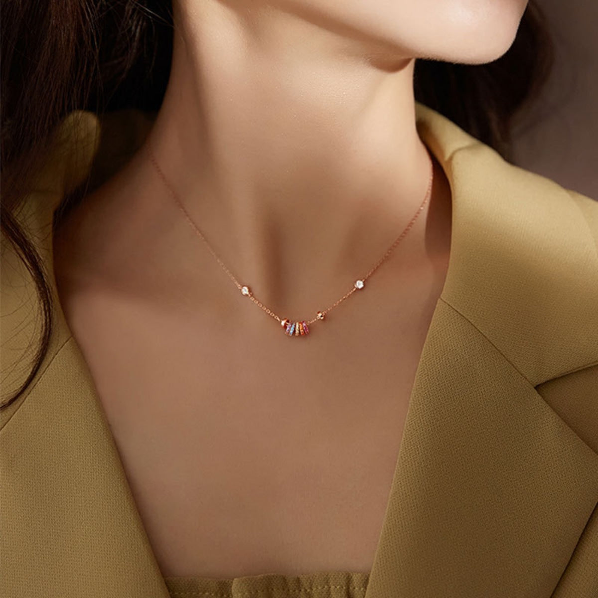 925 Sterling Silver Circle Pendant Necklace