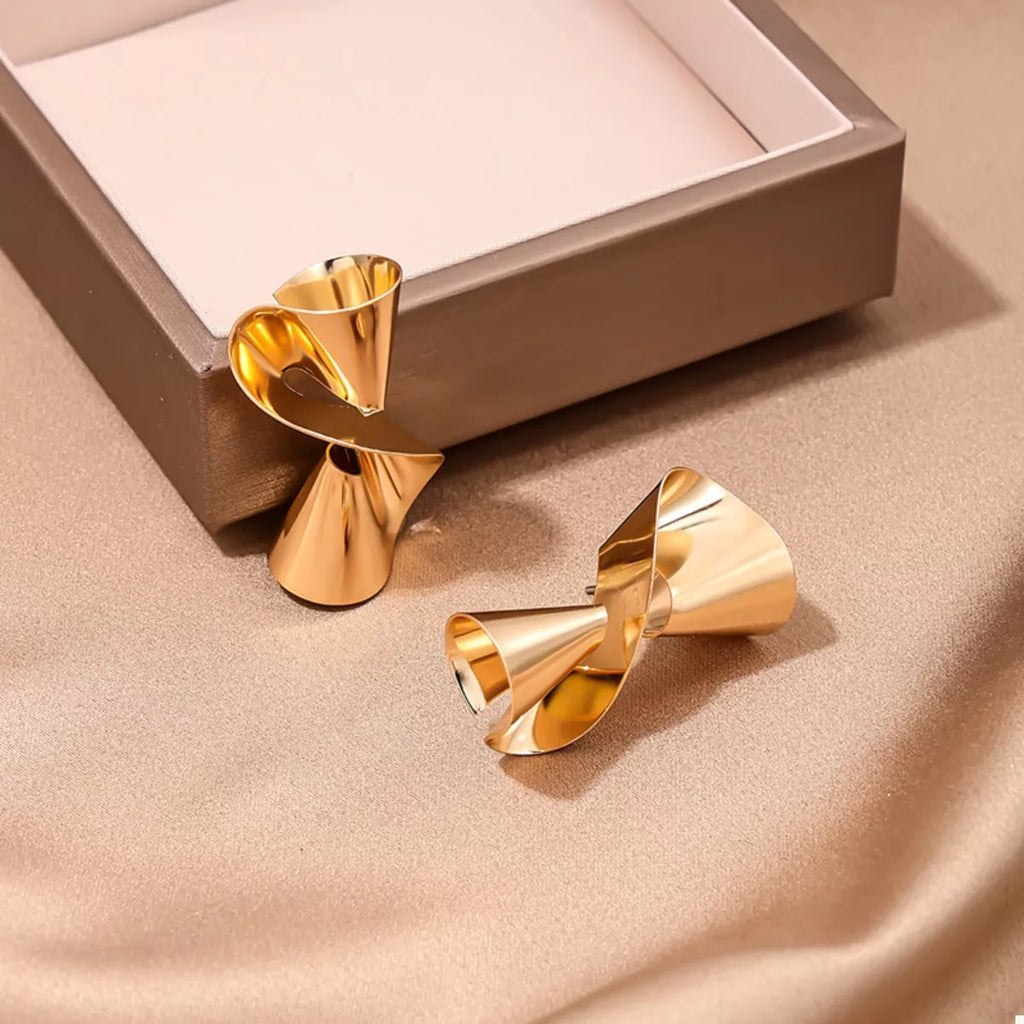 18K Gold-Plated Twist Earrings