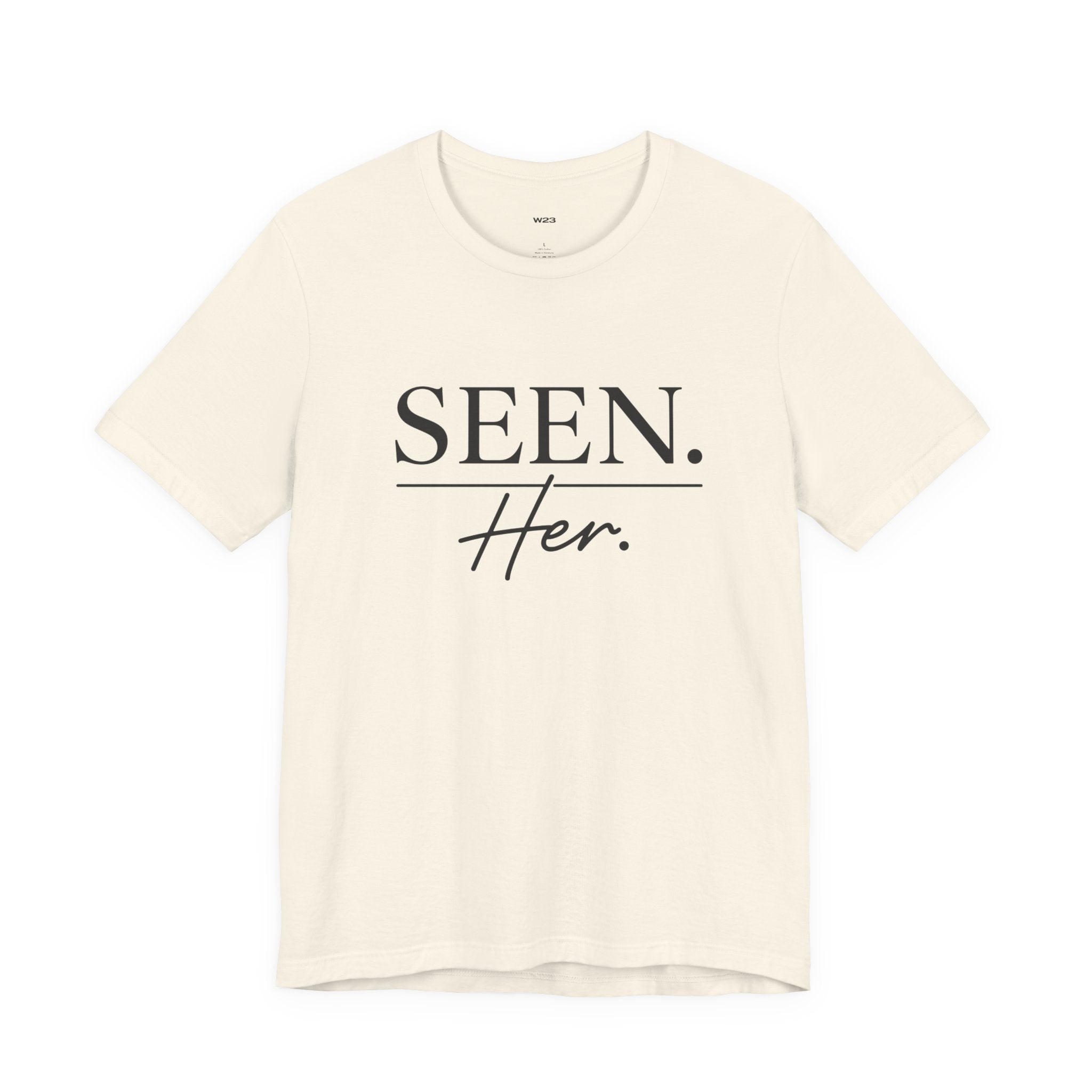 SEEN. Her. Short Sleeve Tee — Black Design