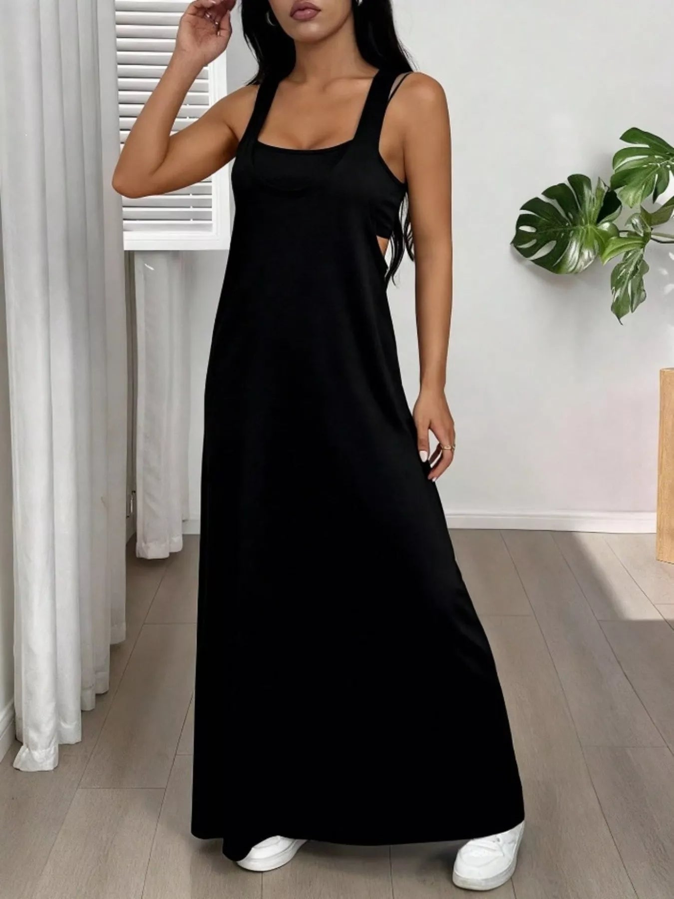 Scoop Neck Cami and Maxi Dress Set