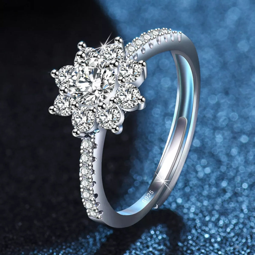 1 Carat Moissanite 925 Sterling Silver Ring