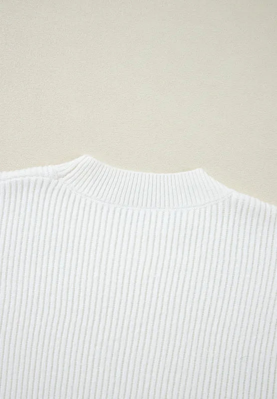 Heart Sequin Round Neck Long Sleeve Sweater