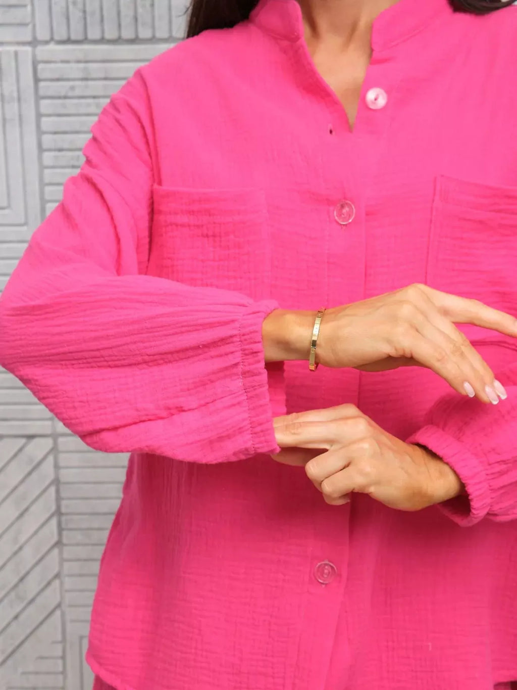 Button-Down Shirt and Shorts Set
