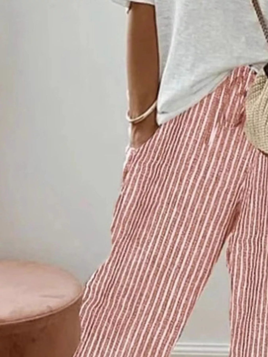 Striped Cropped Pants