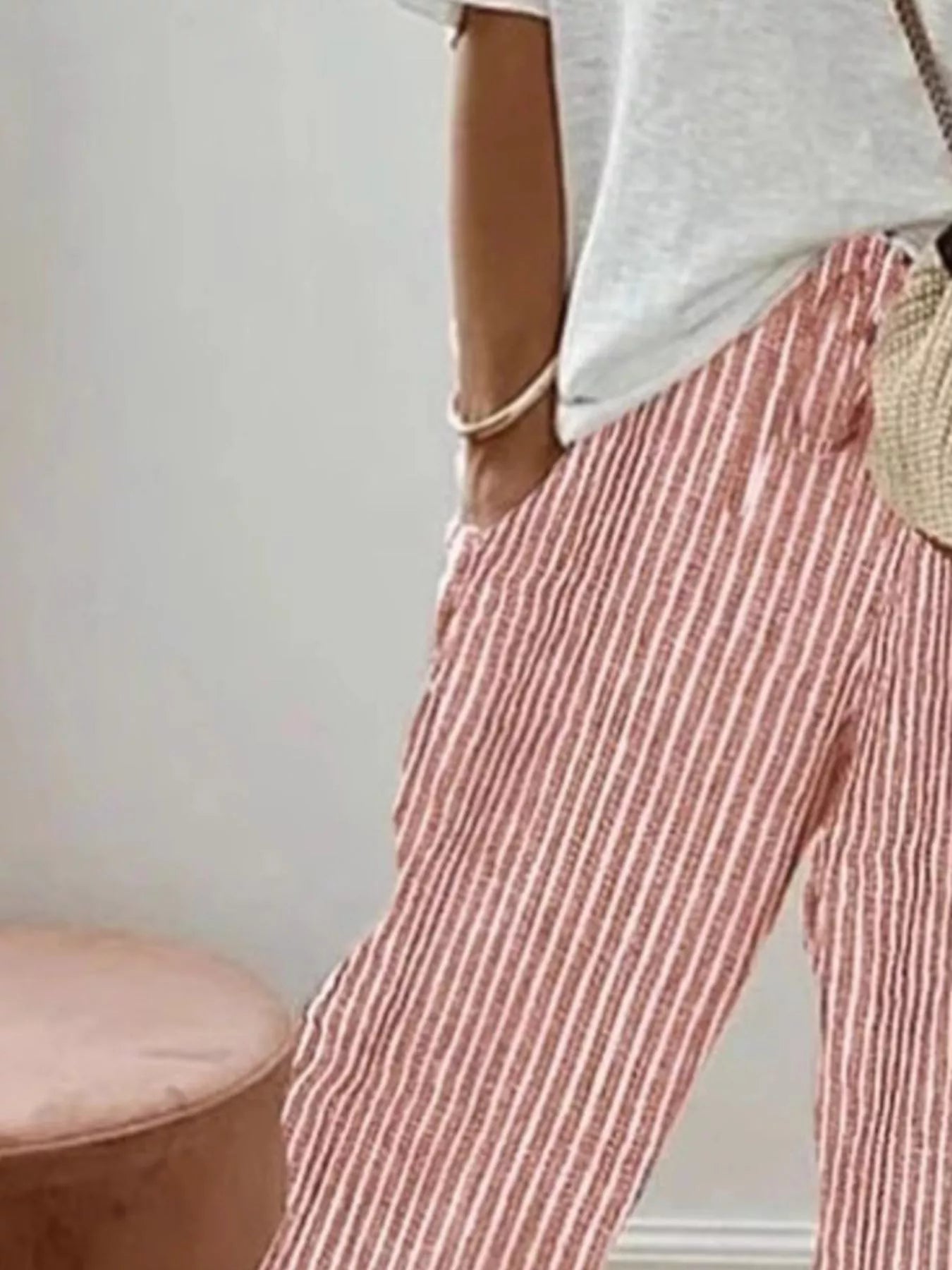 Striped Cropped Pants