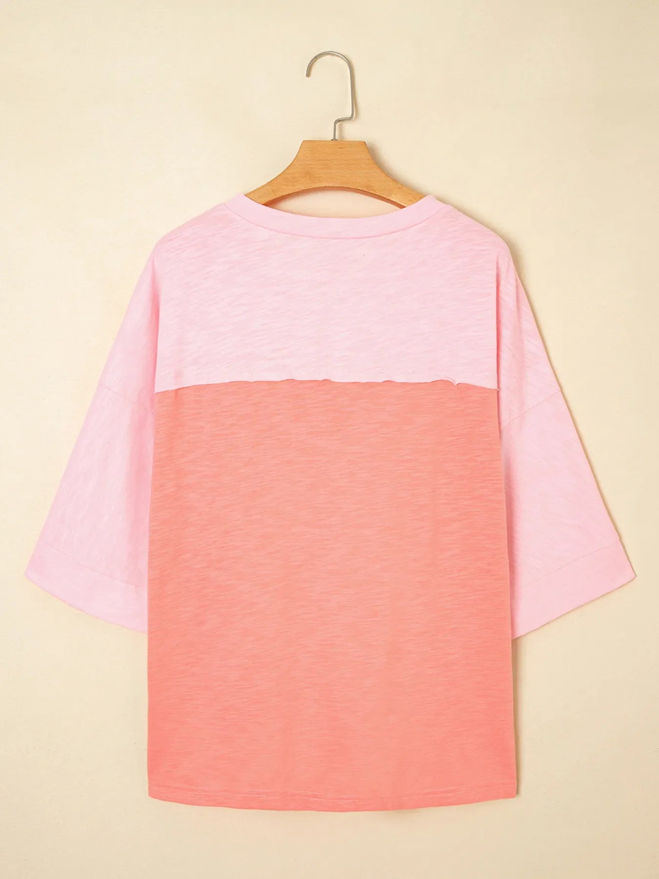 Flower Patched Exposed Seam Oversized T Shirt