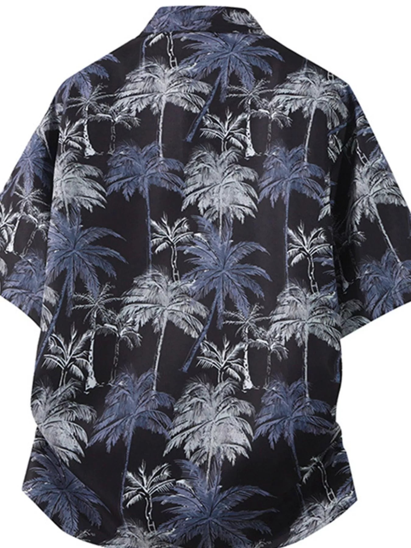 Men's Plus Size Tropical Print Short Sleeve Casual Shirt