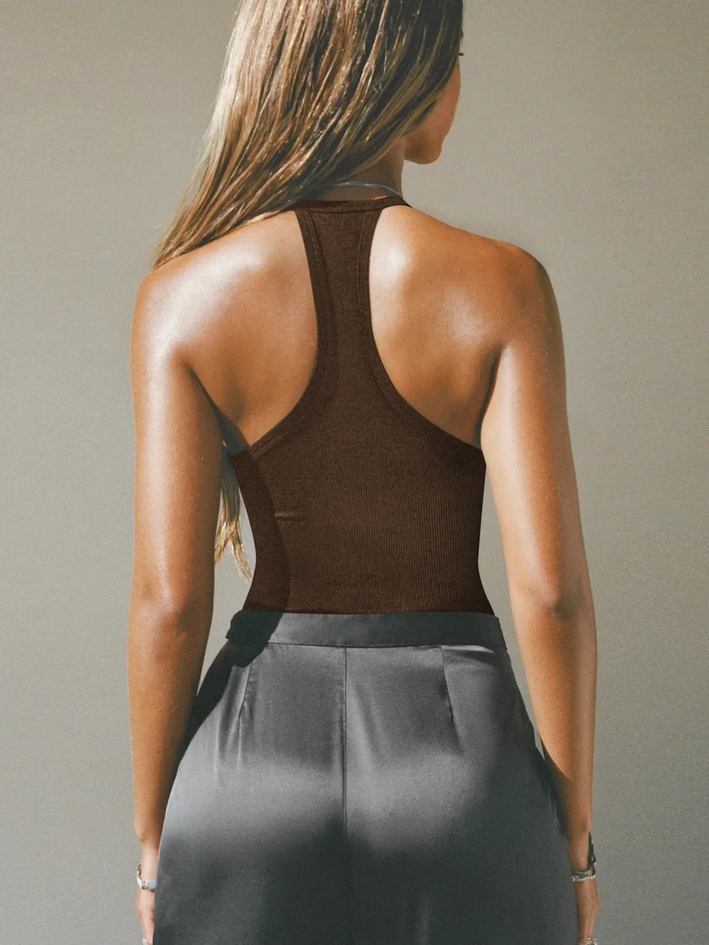 Cutout Ribbed Tank Top