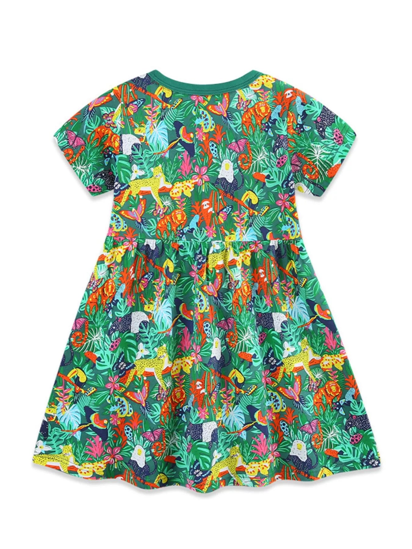 Children's Printed Round Neck Dress