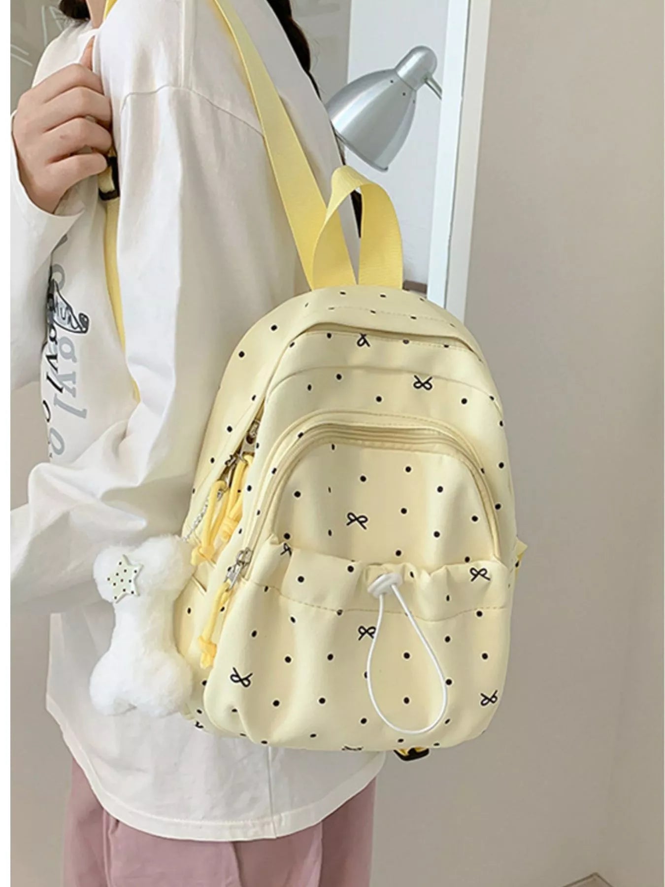 Polka Dot Lightweight Backpack Bag