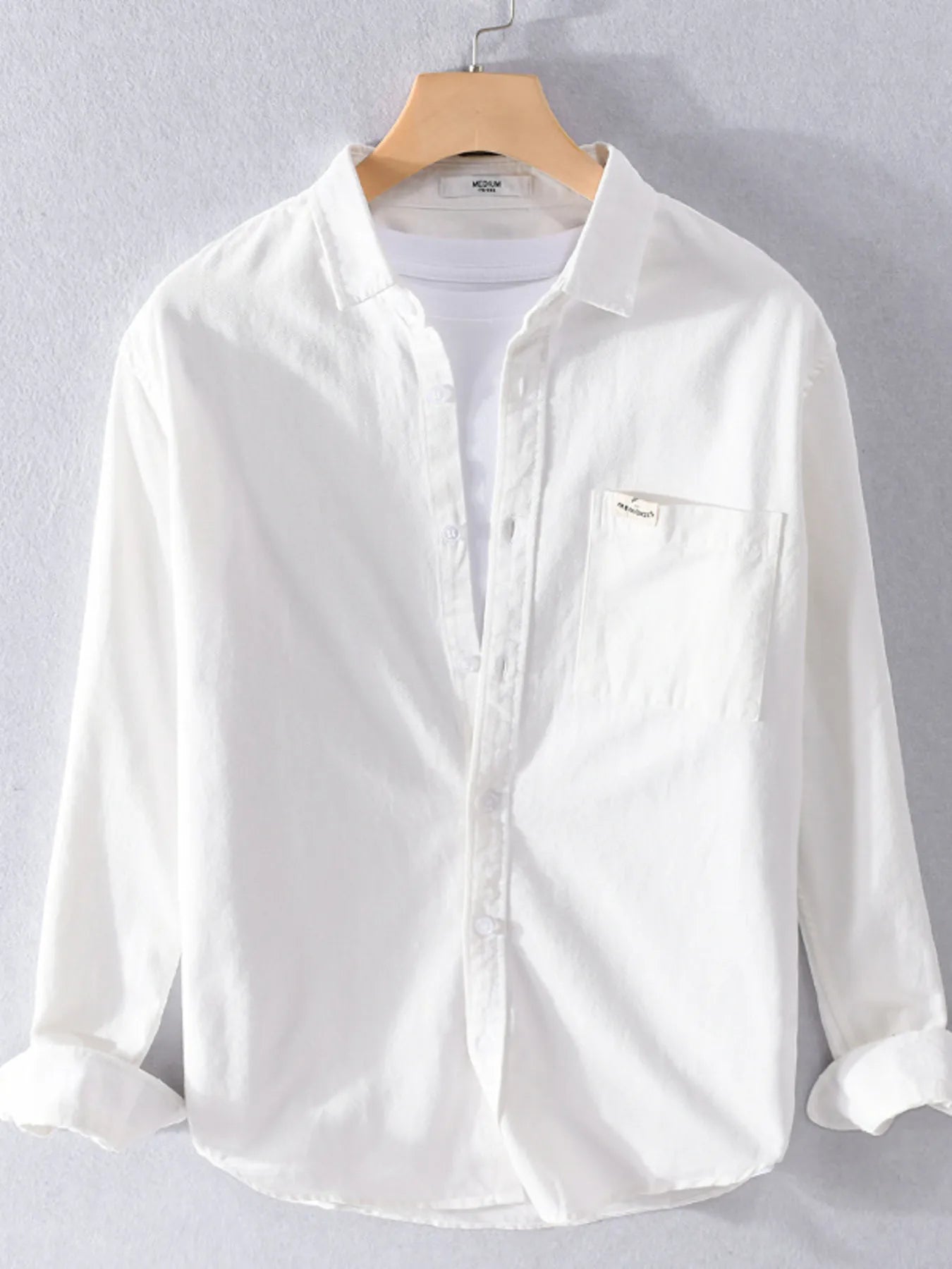 Men's Plus Size Button Up Long Sleeve Shirt