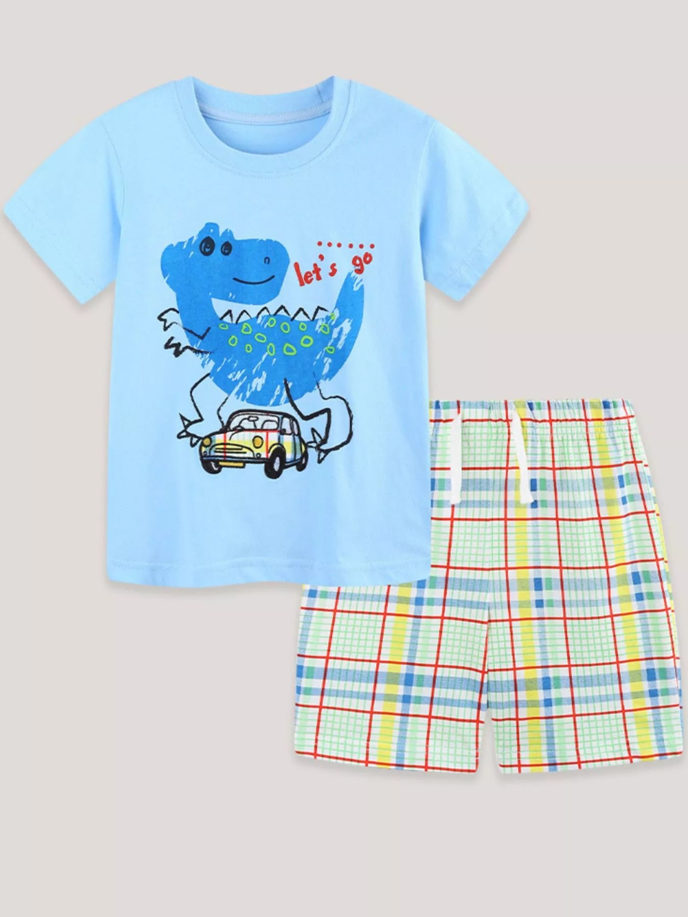 Children's Dinosaur Short Sleeve Tee and Shorts Set