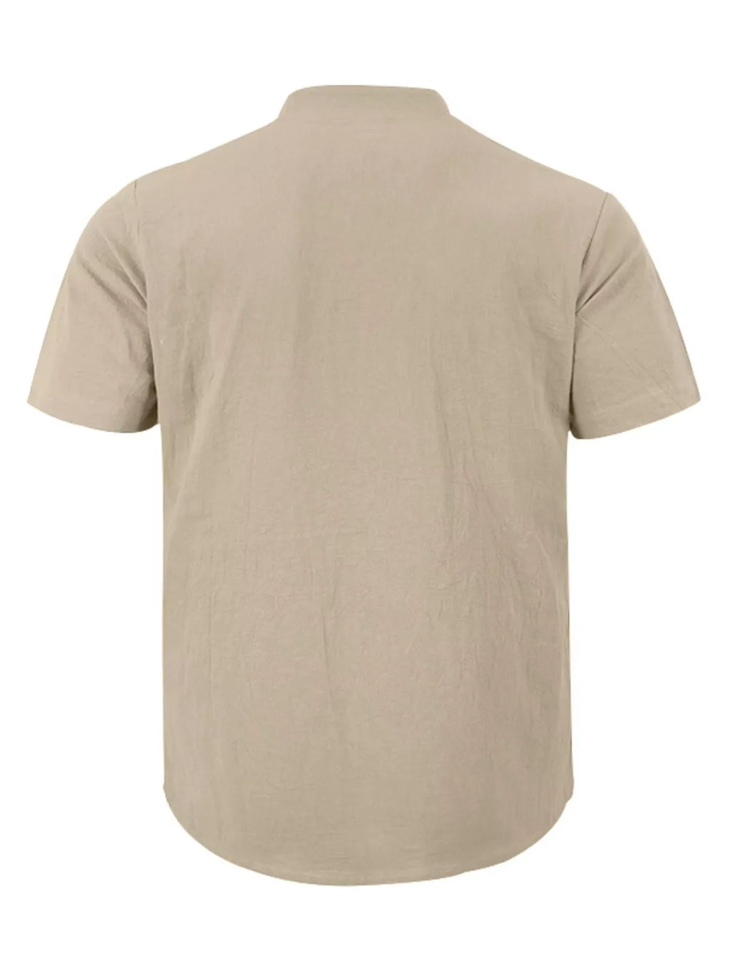 Men's Full Size Casual Linen Blend Short Sleeve Shirt Plus Size