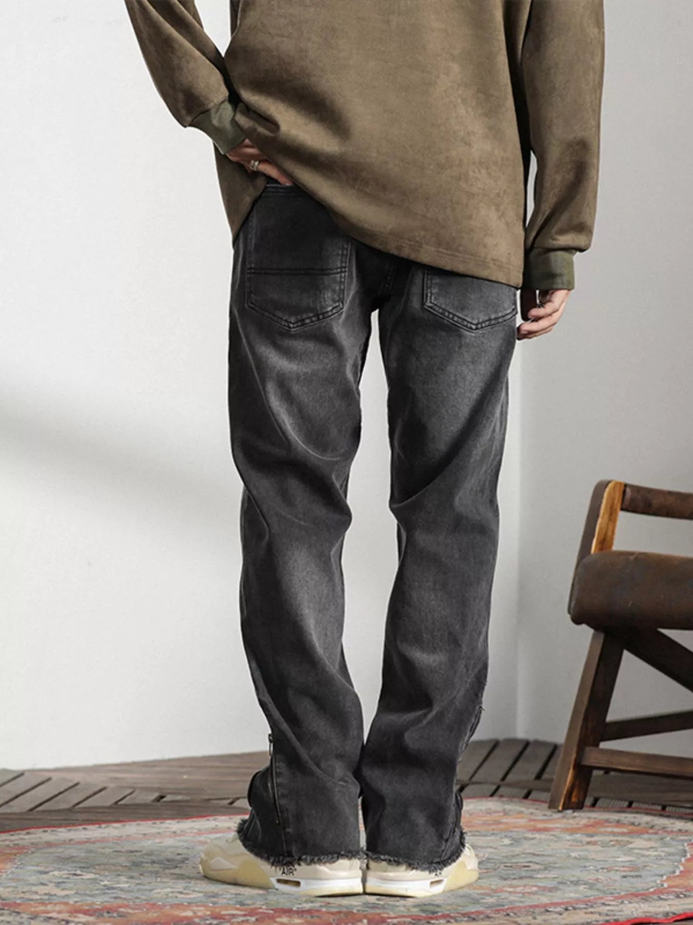 Men's Vintage Raw Hem Jeans