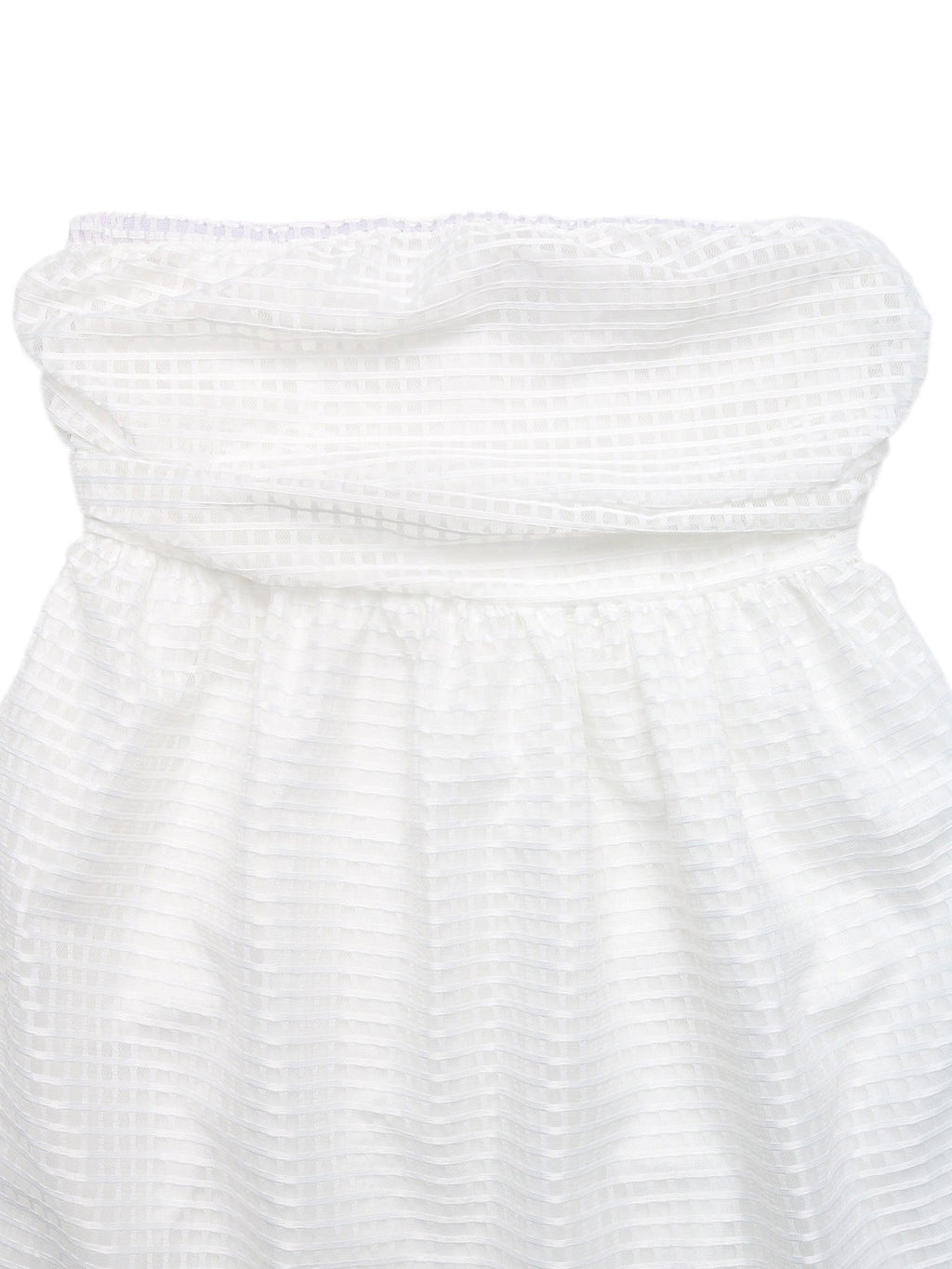 Grid Pattern Strapless Mini Dress