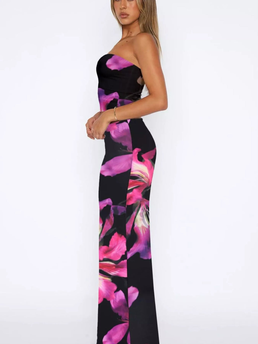 Printed Tube Top and Skirt Set