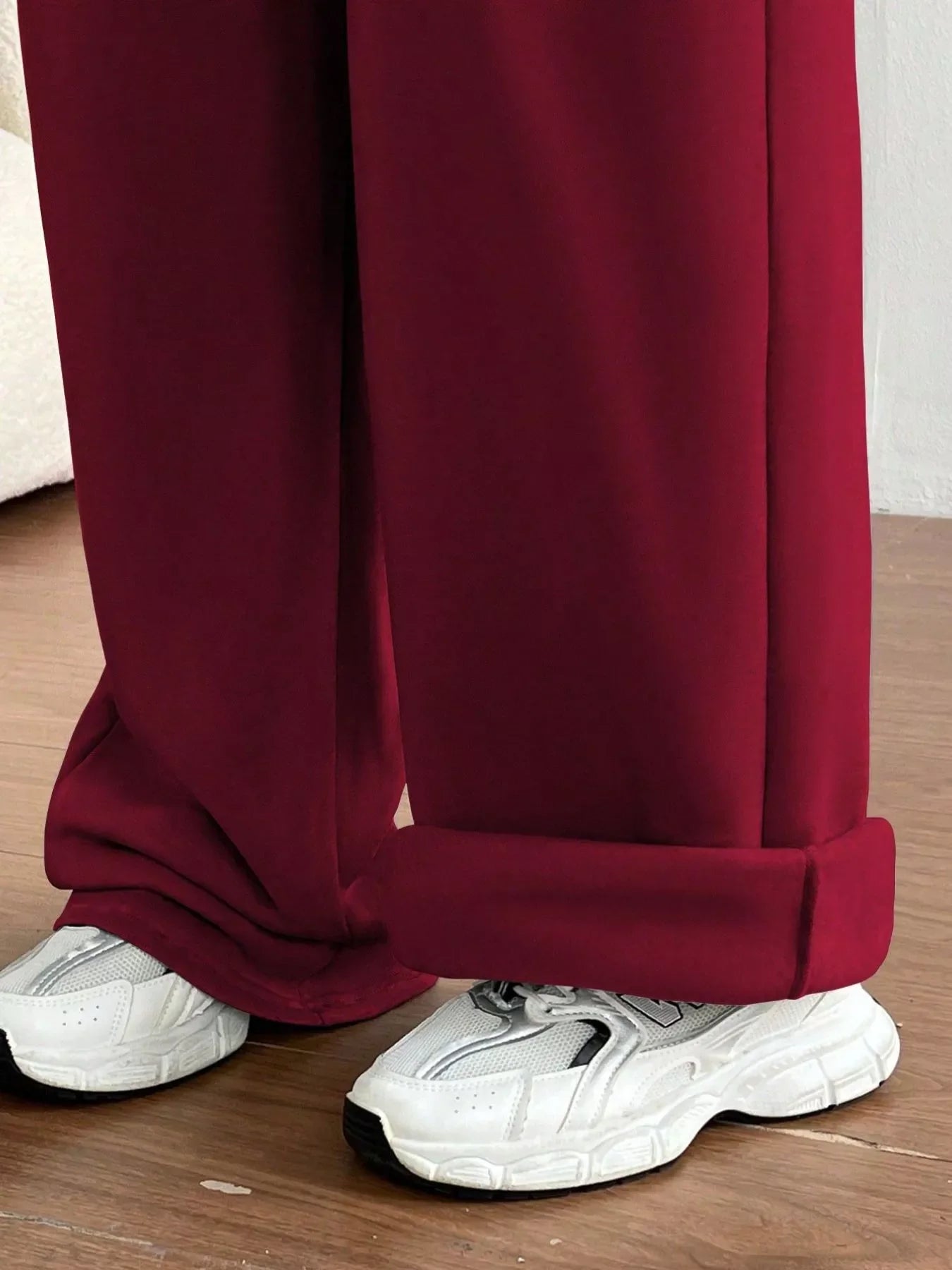 Casual Drawstring High Waist Wide Leg Sweatpants