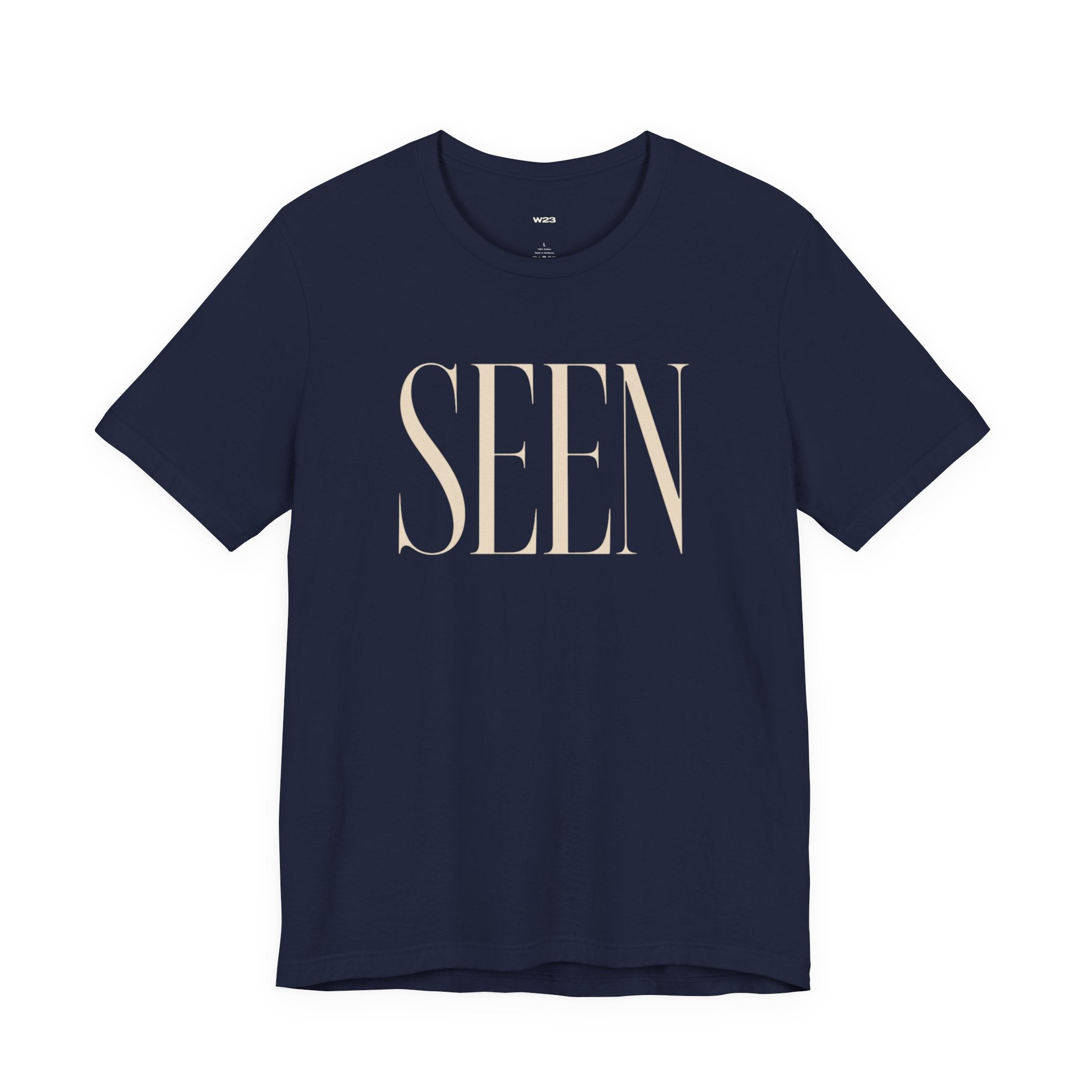 SEEN Premium Graphic Tee | Minimalist Luxury Streetwear Shirt | Identity & Self Worth Apparel