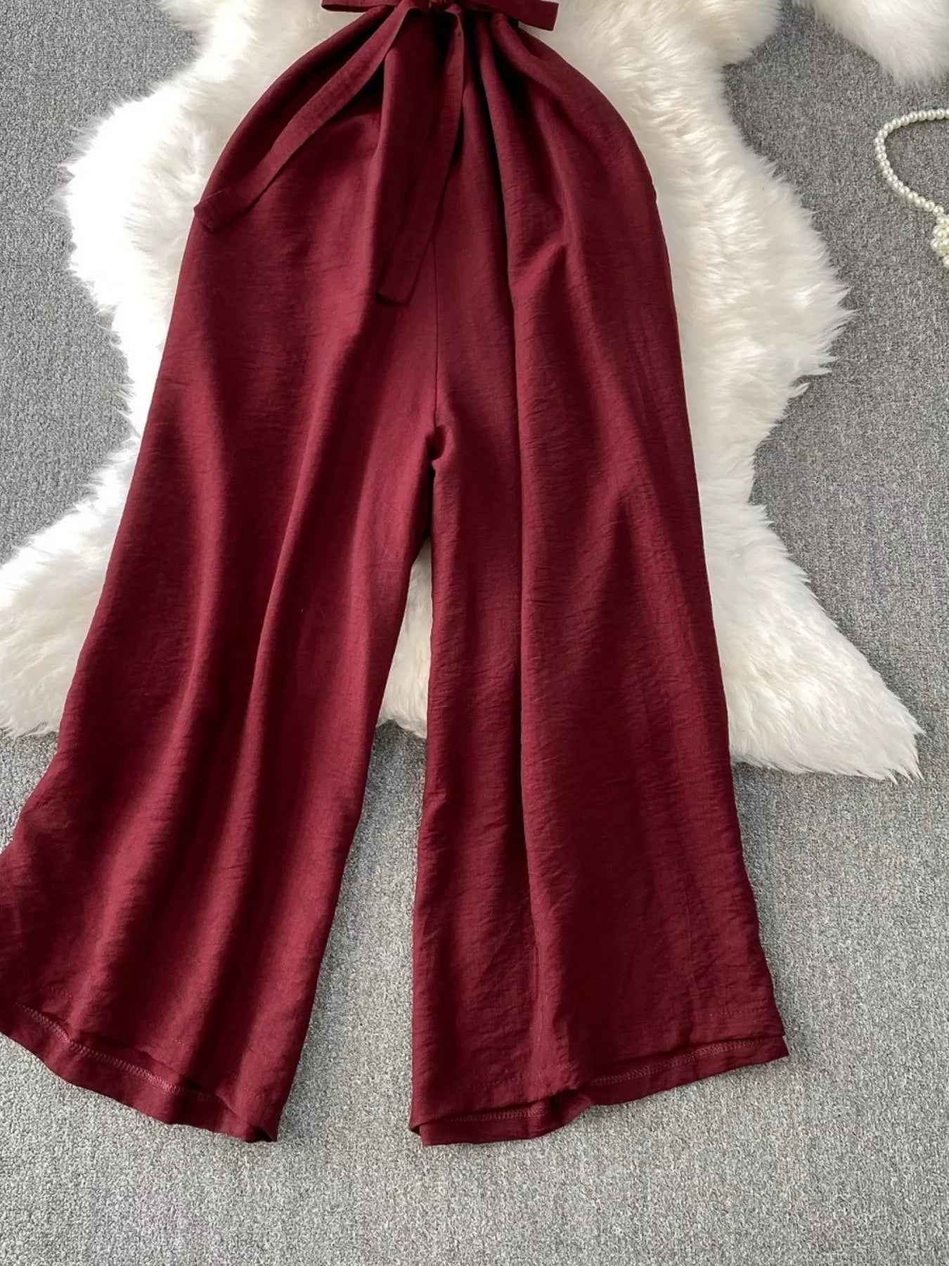 Sleeveless Wide Leg Jumpsuit