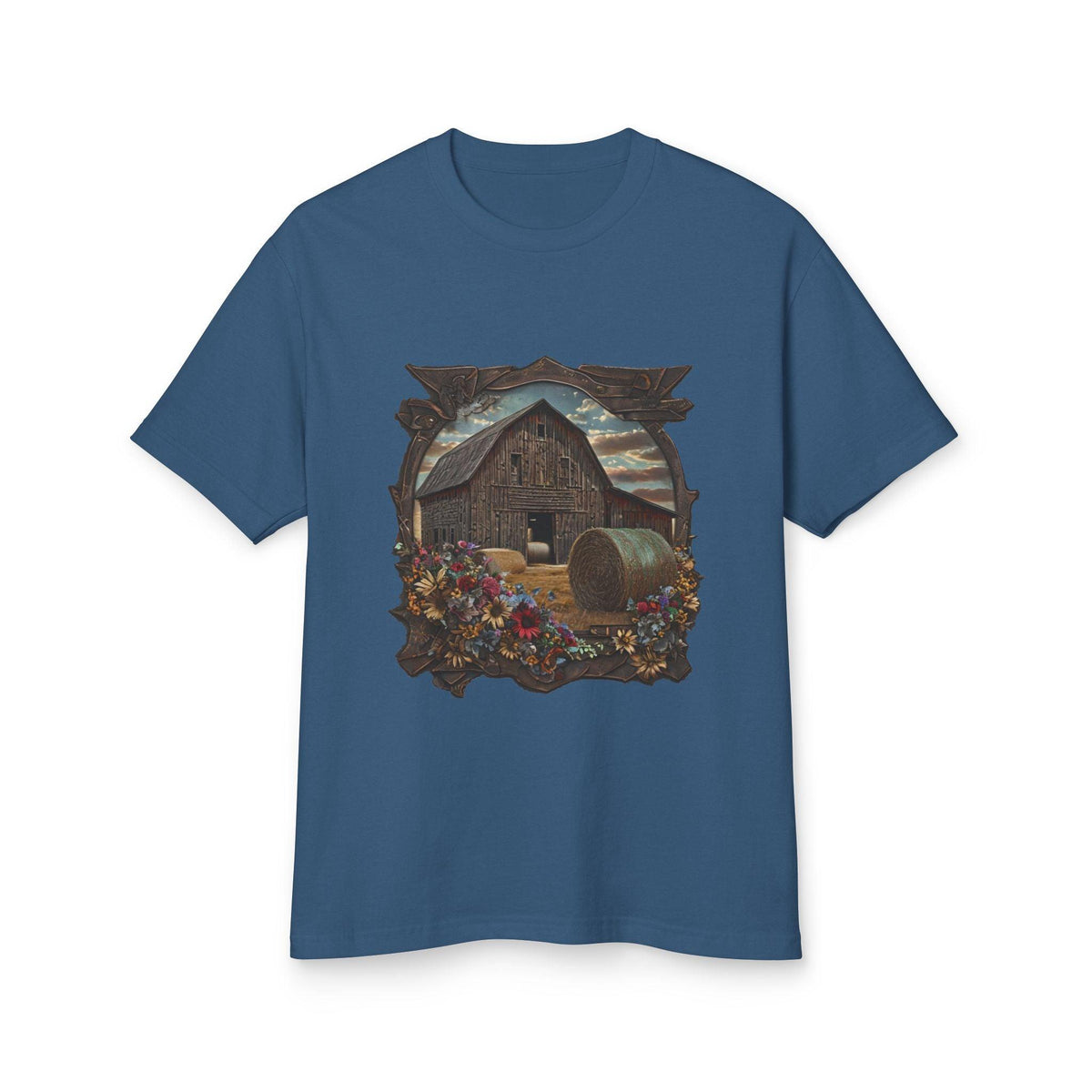 Weathered Barn and Wildflowers Tee
