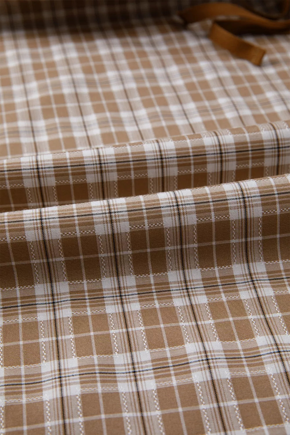 Plaid Print Tie Detail Casual Pants