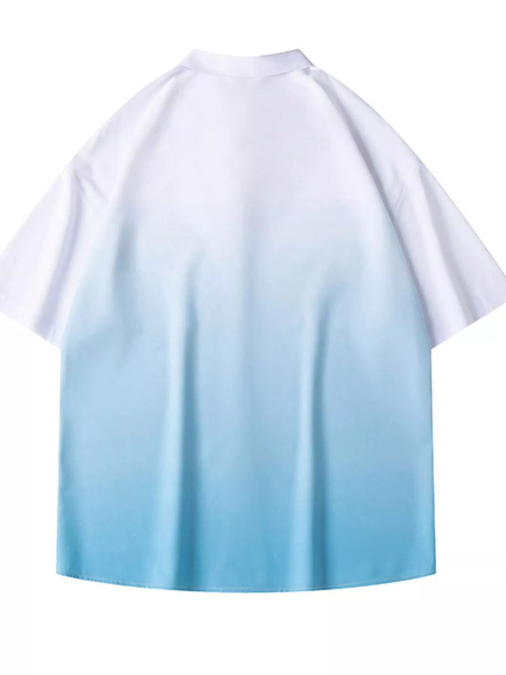 Men's Plus Size Gradient Color Short Sleeve Shirt
