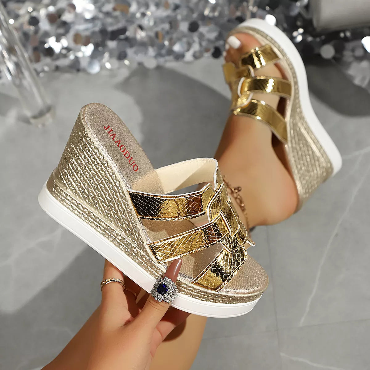 Open Toe Wedge Sandals