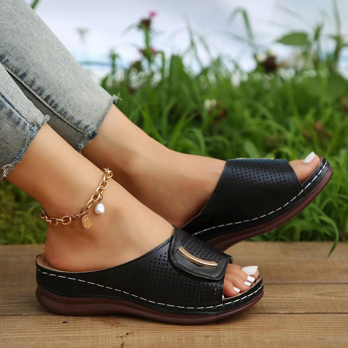 Open Toe Wedge Sandals