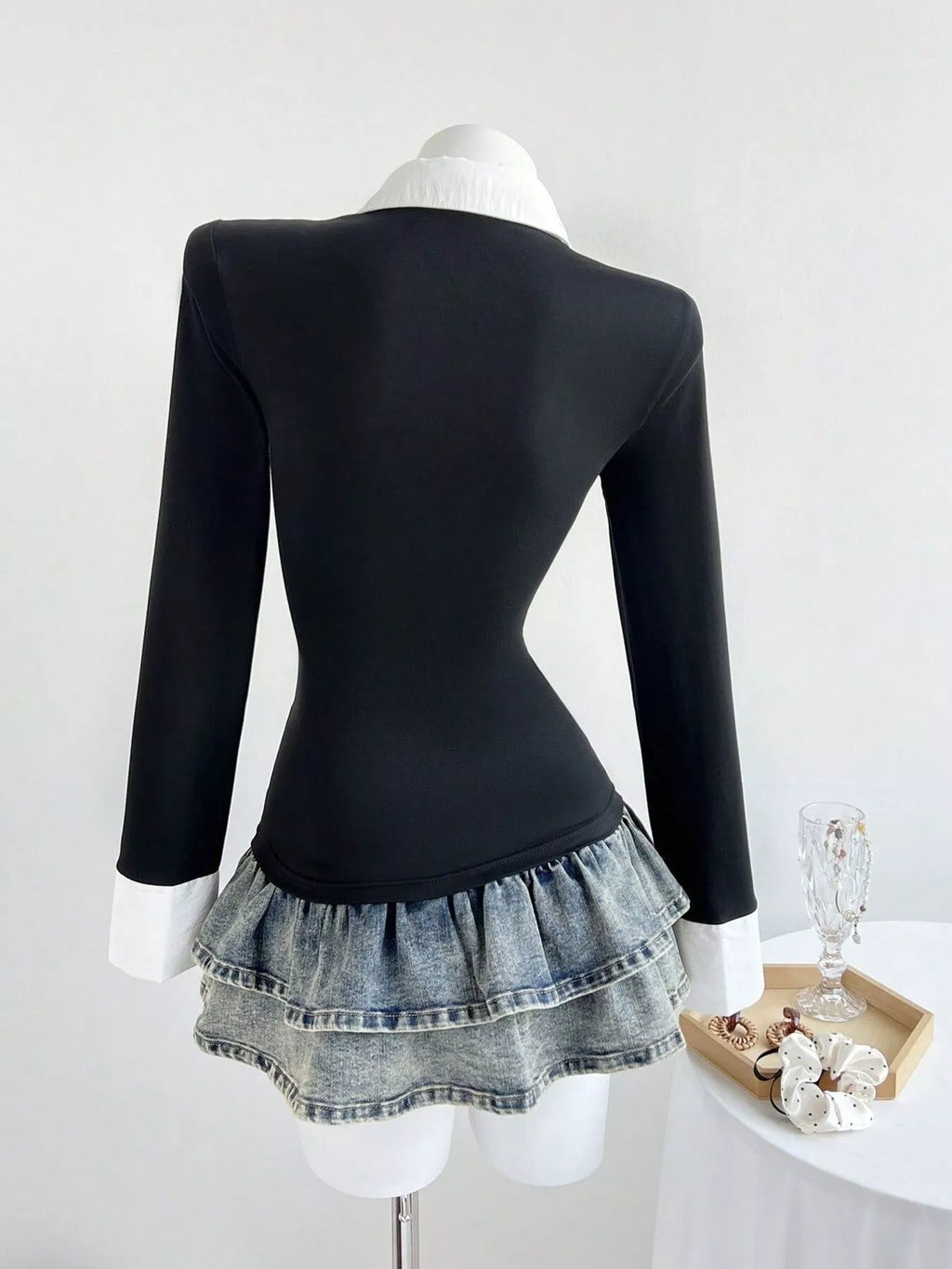 Long Sleeve Polo Collar Slim Fit T-Shirt