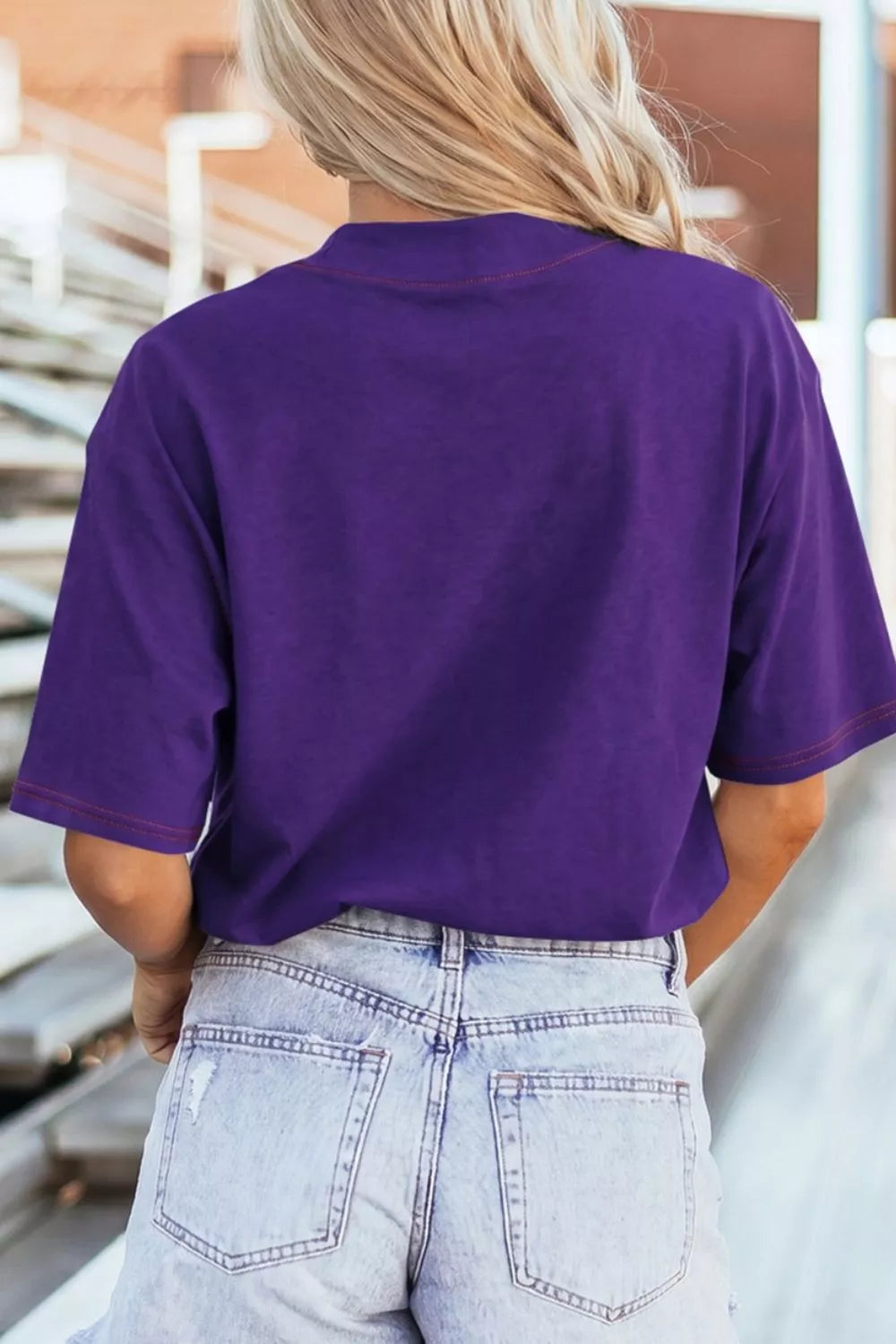 Reversible Contrast-Stitched T-Shirt