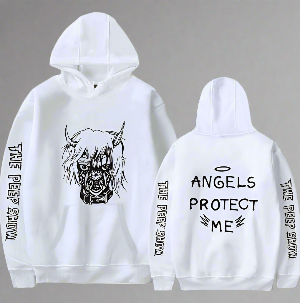 Angel and Devil Hoodie – Unisex Couple Graphic Pullover Sweatshirt