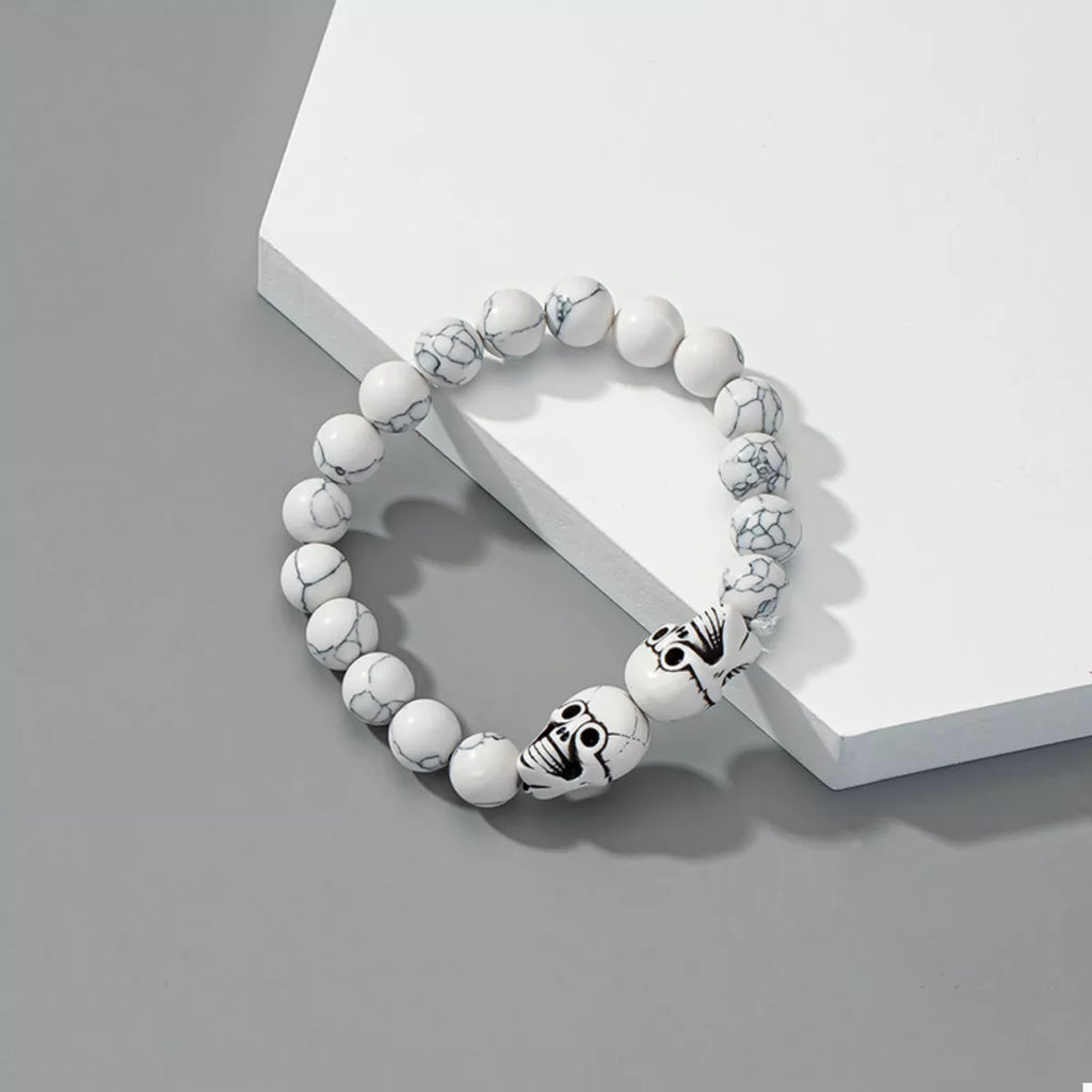 Halloween Skull Beaded Bracelet