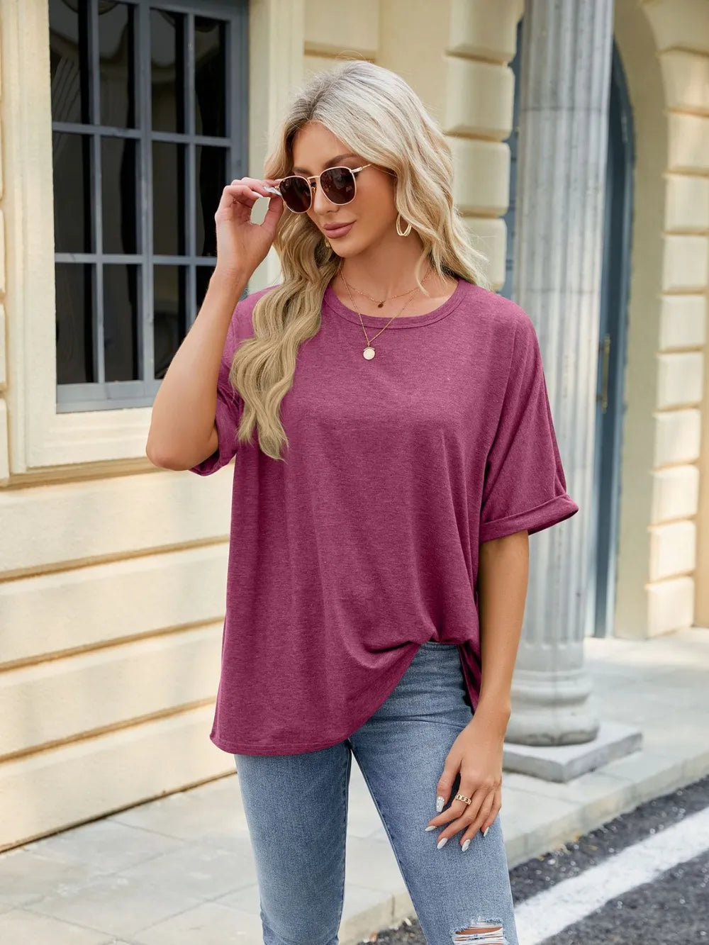 Florira Round Neck Half Sleeve T-Shirt