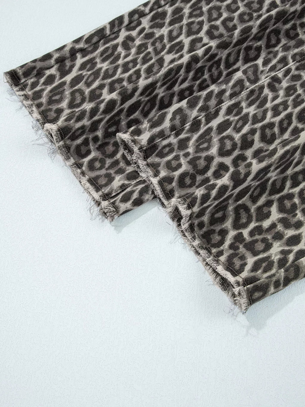 Leopard Straight Loose Leg Jeans