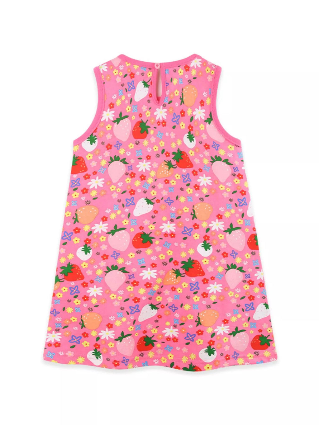 Children's Embroidered Strawberry Print Sleeveless Dress