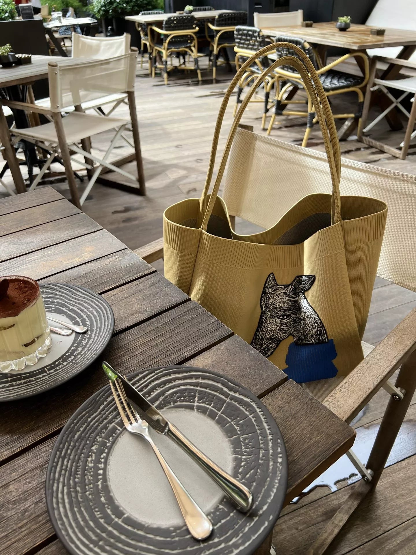 Dog Knit Shoulder Bag