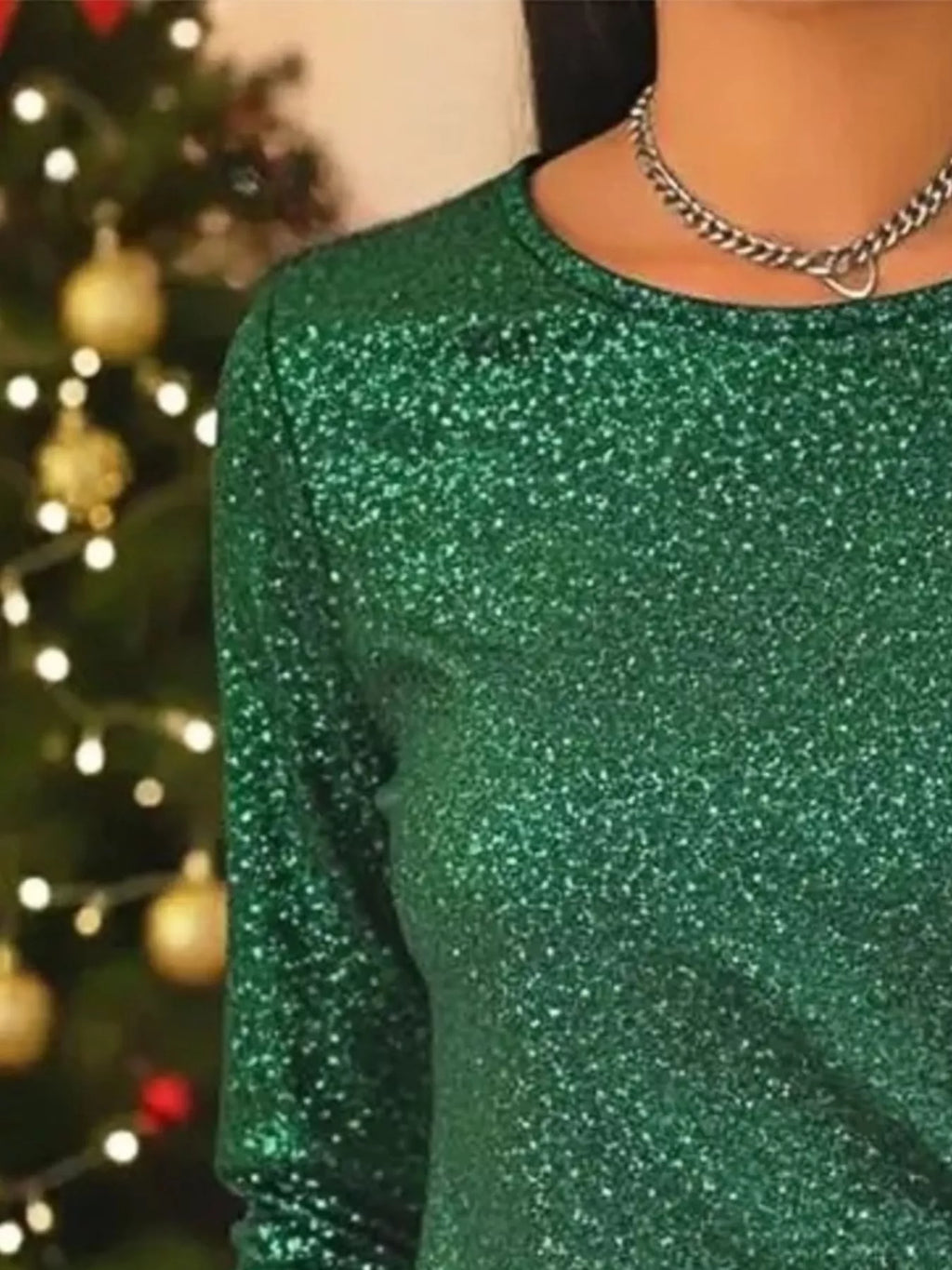 Full Size Sequin Bow-Knot Long Sleeve Top Plus Size
