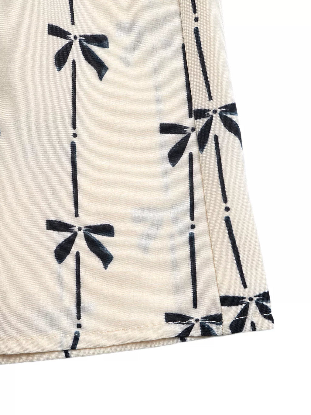 Bow Print Halter Neck Smocked Romper