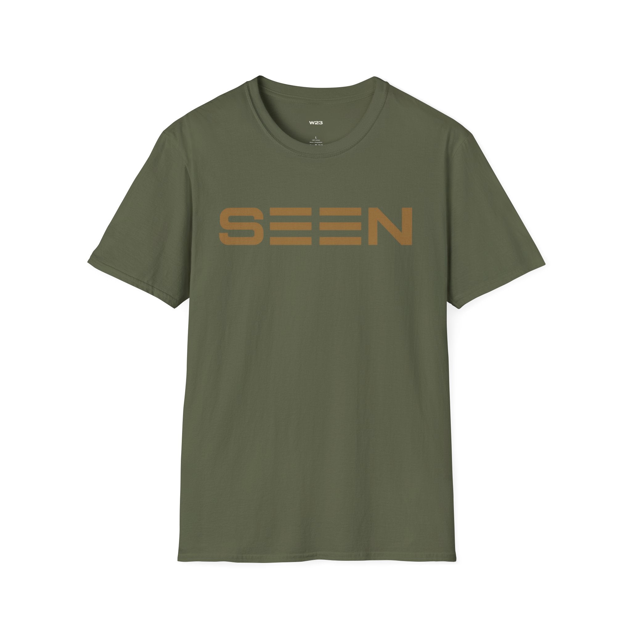 SEEN. Graphic Tee — Bold Retro Stripe Logo