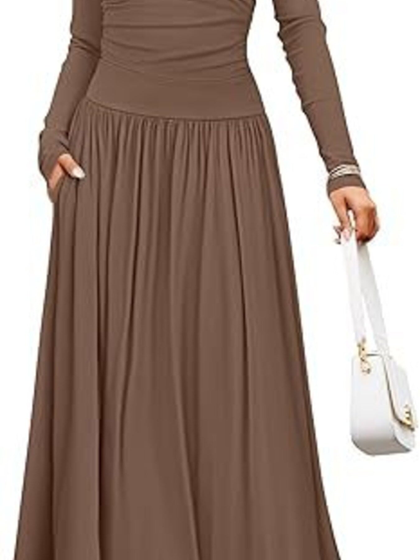 Long Sleeve Maxi Dress with Pockets