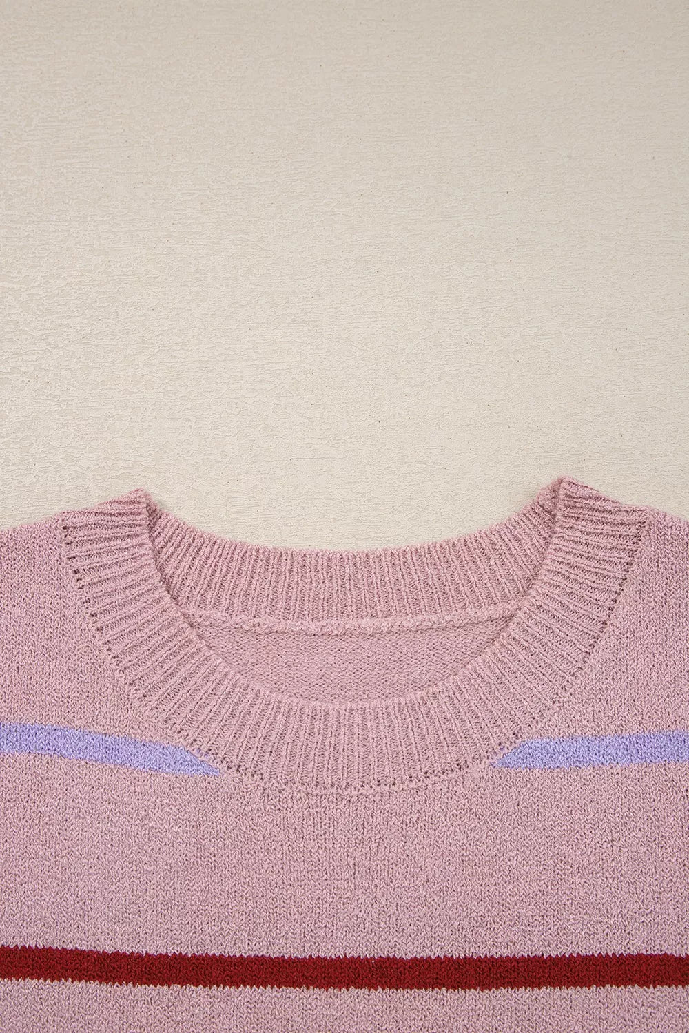 Striped Drop Shoulder Long Sleeve Sweater